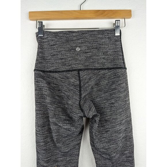 Lululemon Wunder Under Hi-Rise 7/8 Tight *25" Size 4 Luon Variegated Knit Black - Picture 5 of 11